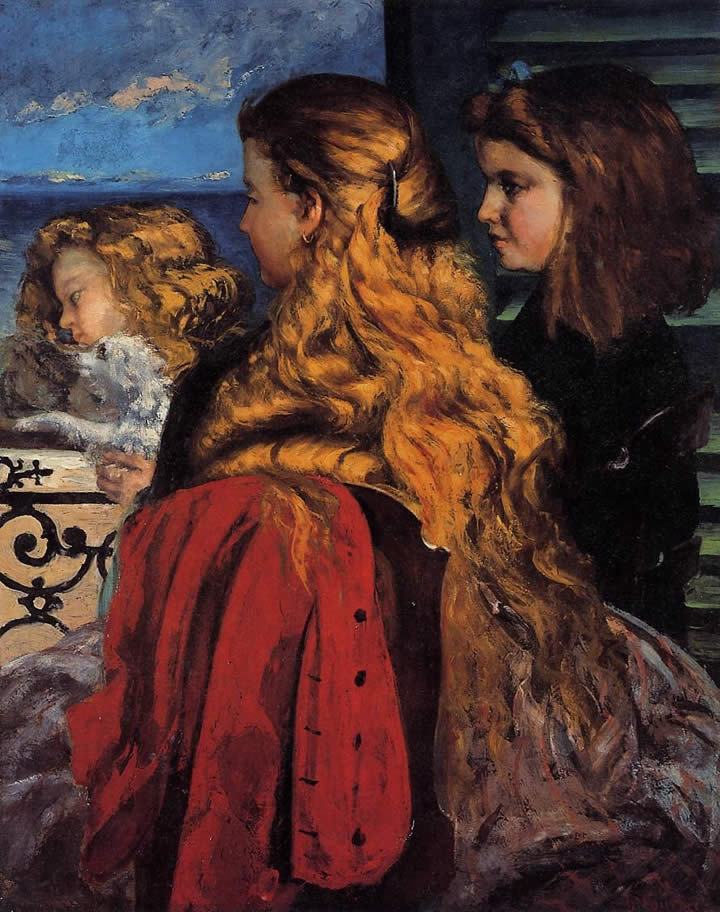 Gustave Courbet Three English Girls at a Window